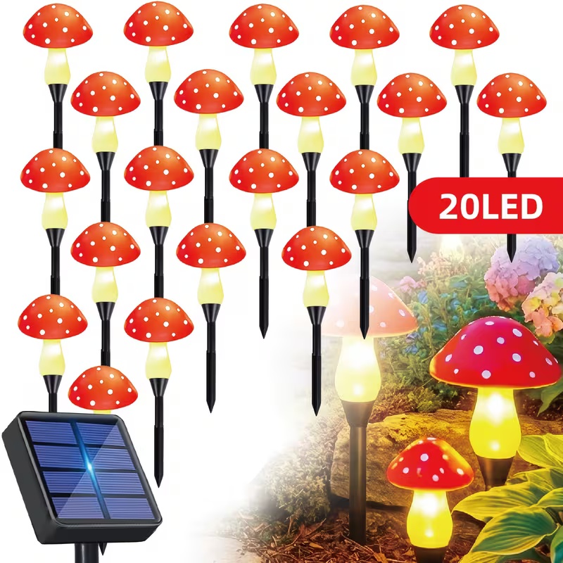 Outdoor Power For Wedding - 태양열 LED 버섯 모양 조명 야외