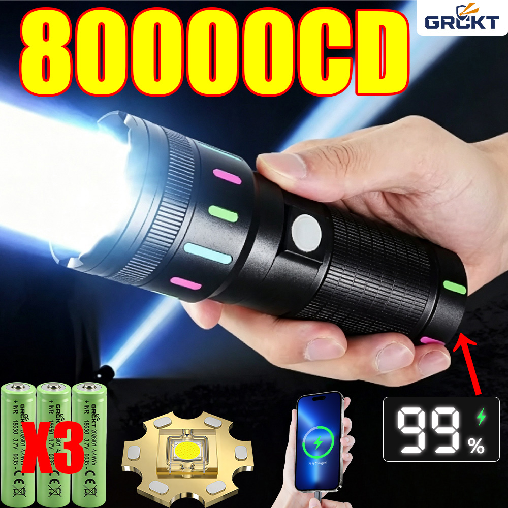 Outdoor Power Supply - 80000CD 가장 강력한 LED 손전등 고출력