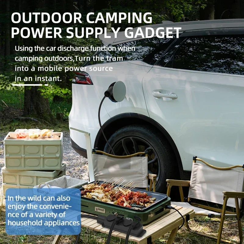 휴대용 16A 4KW 전기차 EV 충전기 V2L 케이블 - Outdoor Power Outlet 리뷰 및 가격