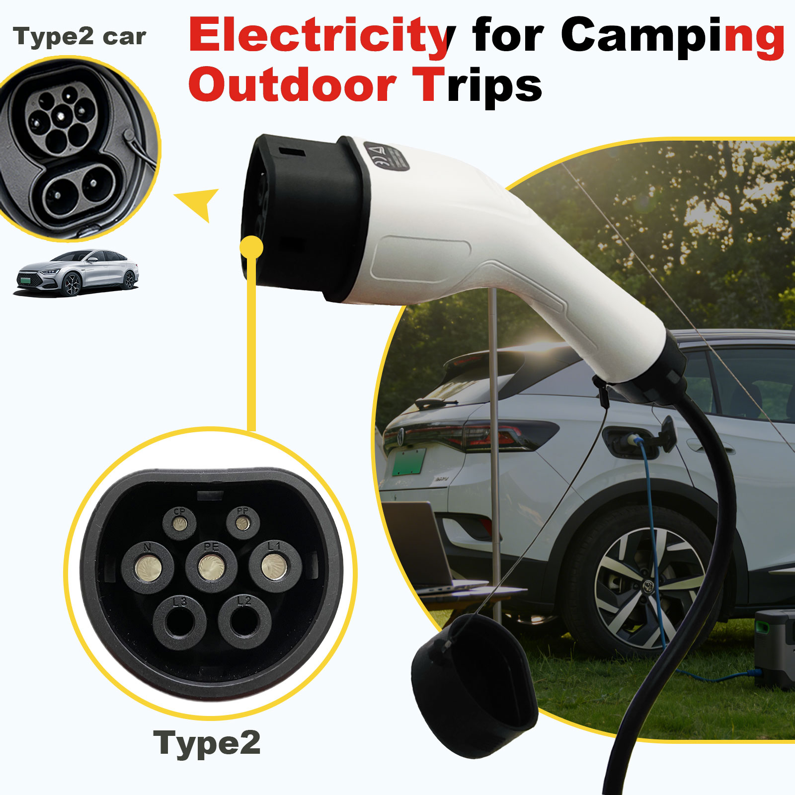 타입2 V2L 방전 어댑터 16A 브라질 소켓 EV - - Outdoor Power Outlet 리뷰 및 가격