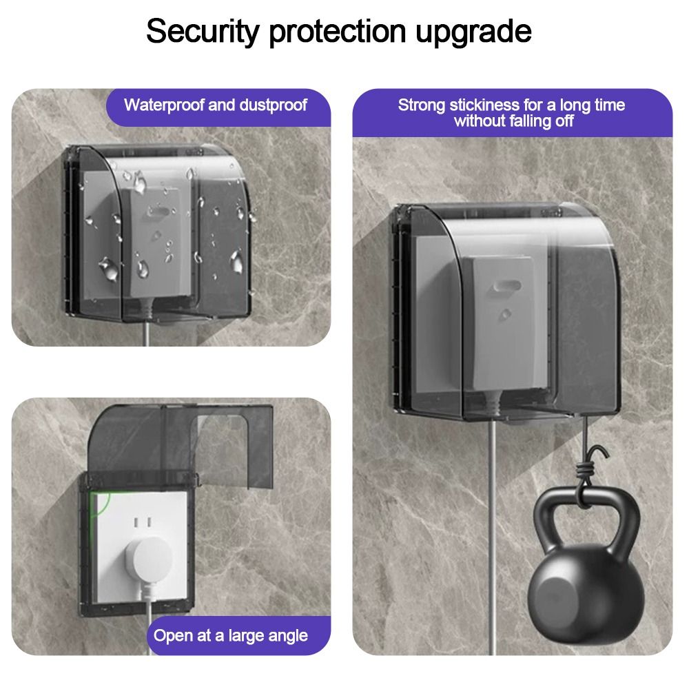 벽걸이형 스위치 보호 커버 자가 접착 확대형 플라스틱  - Outdoor Power Socket Cover 리뷰 및 가격
