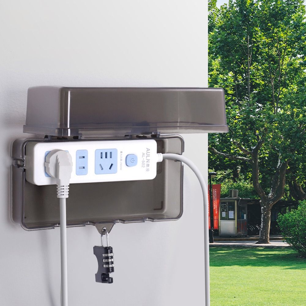 휴대용 플라스틱 플러그 박스 도난 방지 방수 케이블 관 - Outdoor Power Socket Cover 리뷰 및 가격