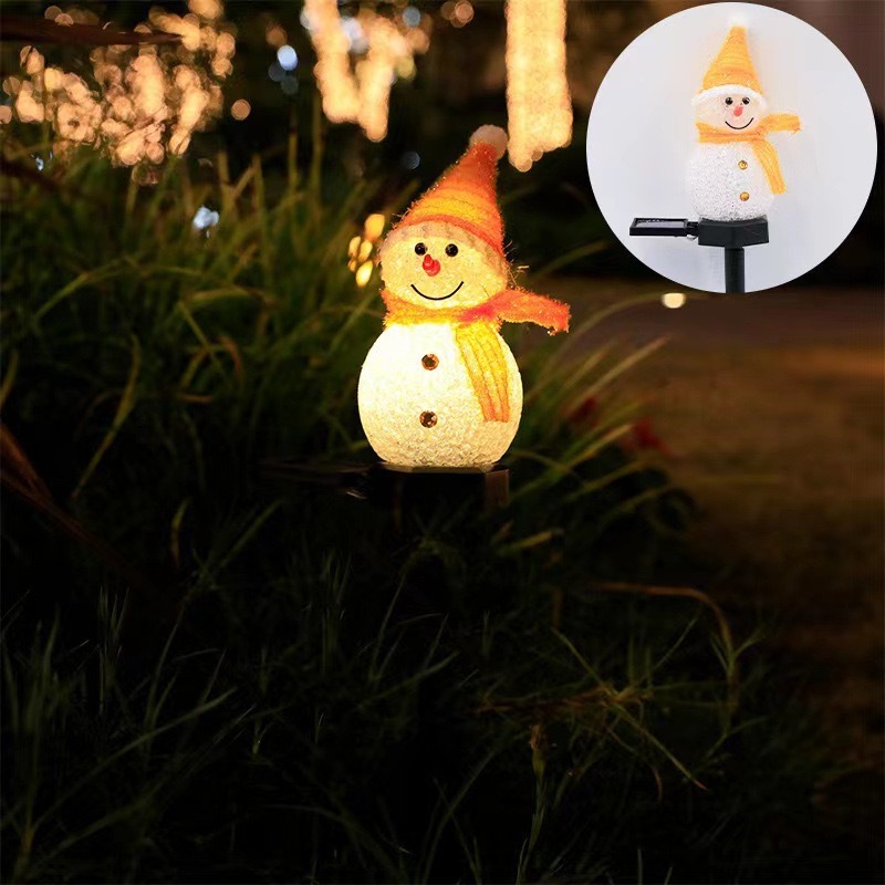 눈사람 모양의 태양광 정원등, 실외용 지면 고정형 LE - Outdoor Solar Power Xmas Lights 리뷰 및 가격