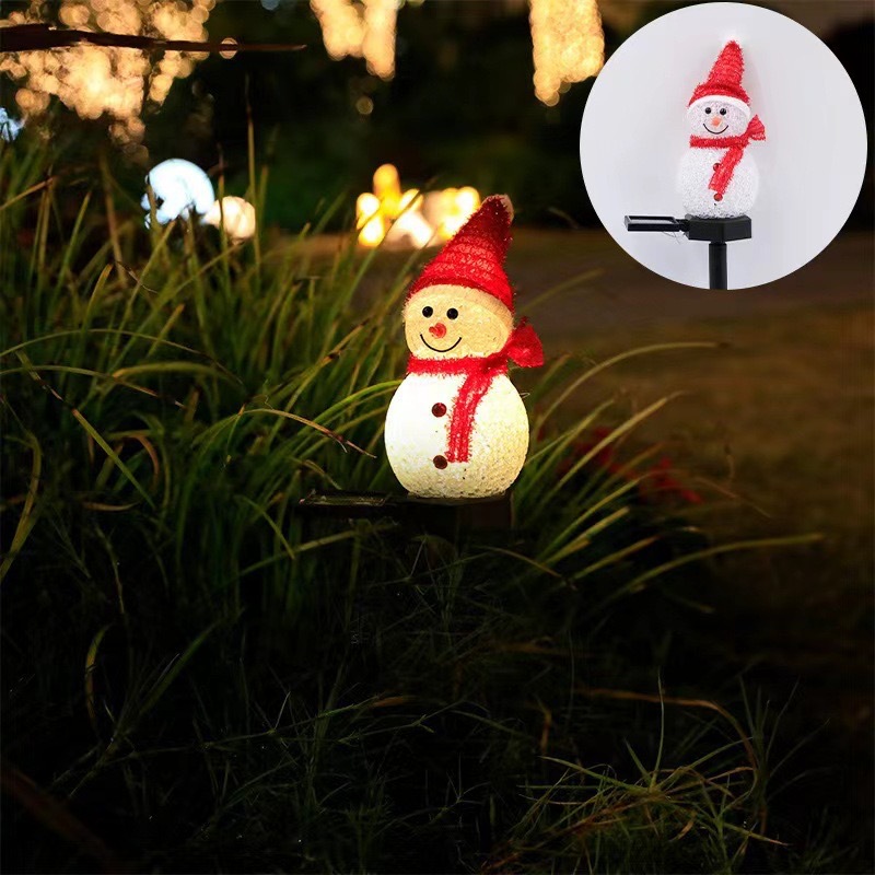 눈사람 모양의 태양광 정원등, 실외용 지면 고정형 LE - Outdoor Solar Power Xmas Lights 리뷰 및 가격