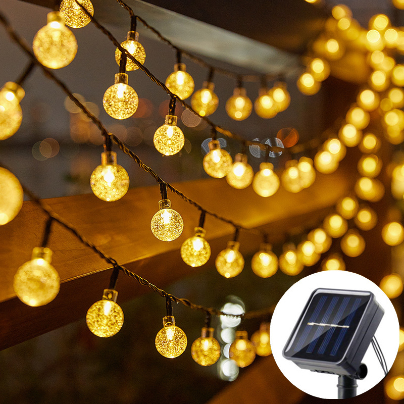 20/50/100 LED 태양광 크리스탈 볼 페스툰 라 - Outdoor Power For Wedding 리뷰 및 가격