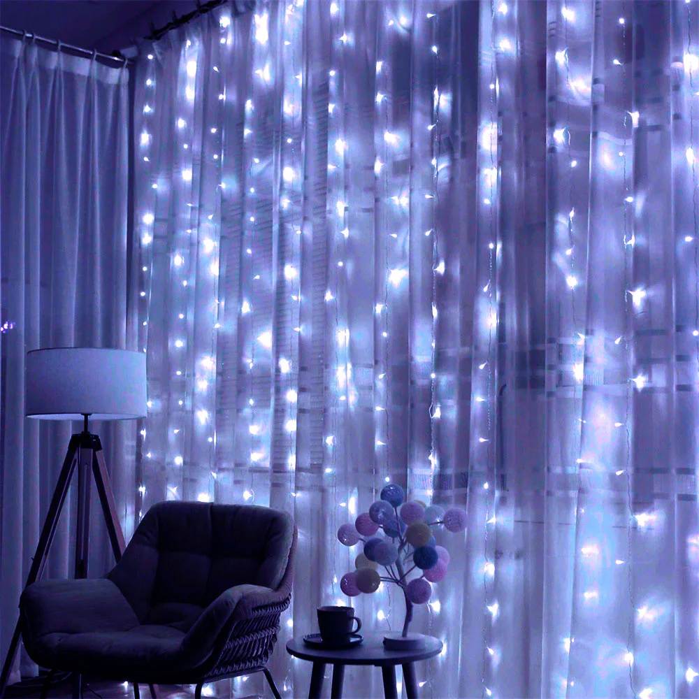 3/6미터 LED 커튼 조명 스트링, 배터리 작동, 웨 - Outdoor Power For Wedding 리뷰 및 가격