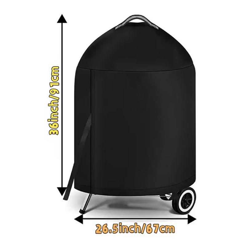 검정색 원형 야외 그릴 커버, 상단 손잡이 포함, 방수 - Outdoor Power Heater 리뷰 및 가격